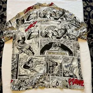 Marvel H&M | Shirts | Spiderman Marvel Short Sleeve Button Down Shirt ...